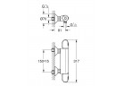 Termostatická Batéria sprchová Grohe Grohtherm 1000, na stěnu, DN 15, EcoButton, chróm
