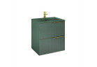 Skrinka podumývadlová Elita Soho, 60cm, 2 szuflady, forest green matnéný