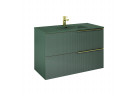 Skrinka podumývadlová Elita Soho, 100cm, 2 szuflady, forest green matnéný