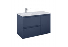 Skrinka podumývadlová Elita Split, 100cm, ľavé, 2 szuflady + koš cargo, navy blue matnéný