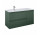 Skrinka podumývadlová Elita Split, 120cm, ľavé, 2 szuflady + koš cargo, forest green matnéný