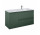 Skrinka podumývadlová Elita Split, 120cm, pravé, 2 szuflady + koš cargo, forest green matnéný