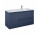 Skrinka podumývadlová Elita Split, 120cm, pravé, 2 szuflady + koš cargo, navy blue matnéný