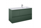 Skrinka podumývadlová Elita Split, 120cm, pravé, 3 zásuvky, forest green matnéný
