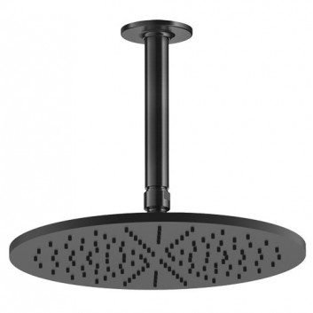 Horná sprcha Gessi Inciso, okrúhla, 300mm, so stropom pripojenie, Warm Bronze Brushed PVD