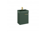 Set Závěsná skrinkaka z umywalką Elita Tiny, 45cm, 1 dvierka, forest green matnéný