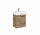 Set Závěsná skrinkaka z umywalką Elita Tiny, 45cm, 1 dvierka, dub canela/biely lesklá