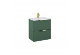 Set skrinka s umyvadlom Elita Street Plus, 50cm, 2 szuflady, forest green matnéný