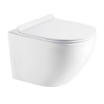 Závesné wc WC Oltens Hamnes PureRim, 52x35,5cm, povlak SmartClean, biely