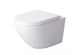 Závesné wc WC Massi, 48x36cm, bezkołnierzowa, s pozvoľným sklápaním sedadlo Duro Decos, biely