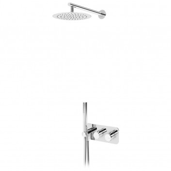 Sprchový set Bruma Avalon, podomietkový, 2 výstupy vody, Horná sprcha 250mm s ramenom nastenným, chróm