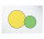 Ovládacie tlačidlo Geberit Sigma01, dwudzielny, biely, tlačítka žltý i zelený