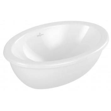 Zápustné umývadlo Villeroy & Boch Loop & Friends, 45cm, z prepadom, Weiss Alpin
