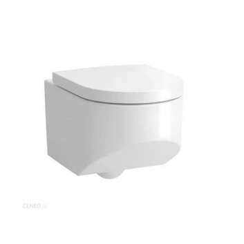 Závesné wc WC Laufen Kartell by Laufen, 54,5x37cm, bezkołnierzowa, zaoblená, biela