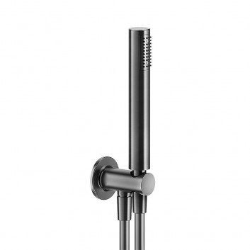 Sprchový set Gessi Inciso, sluchátko 1-funkčná s hadicou 150cm i przyłączm vody z zintegrowanym držiakom, Warm Bronz Brushed PVD