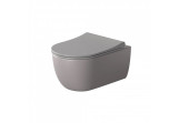 Misa WC Závěsná Massi Molis Grey 54x36 cm s pozvoľným sklápaním sedadlo Slim Duro - szara