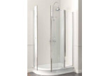 Sprchový kút Kerasan Retro 80x120 cm štvrťkruhový asymetrická, ľavé, sklo číre, profile brązowe