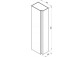 Skrinka boczna stĺpec Ravak SB 10°, 45cm, biely