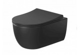 Misa WC Závěsná Massi Molis black 36x54 cm s pozvoľným sklápaním sedadlo Slim - čierna