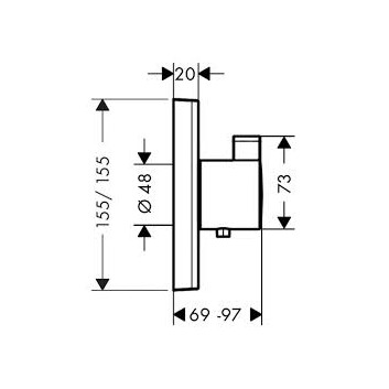 Bateria termostatyczna ShowerSelect podtynkowa highflow Hansgroge- sanitbuy.pl