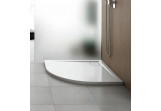 Sprchová vanička z konglomerátu SanSwiss Livada štvrťkruhový 900x900mm, biely