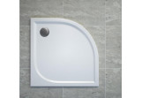 Sprchová vanička z konglomerátu SanSwiss Tracy štvrťkruhový 900x900mm, biely