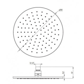 Horná sprcha Deante Floks fi 300mm oceľ- sanitbuy.pl