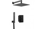 Sprchový set podomietkový Deante Box Nero s termostatom s hlavovou sprchou 30 cm - nero (čierna matnéný)