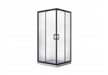 Sprchový kút štvrťkruhový Besco Modern 165, 90x90cm, sklo číre, profil chróm