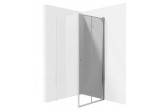 Dverí sprchové Deante systemu Kerria Plus 100 cm, skladacie, sklo transparentní S povrchom Active Cover, profil chróm