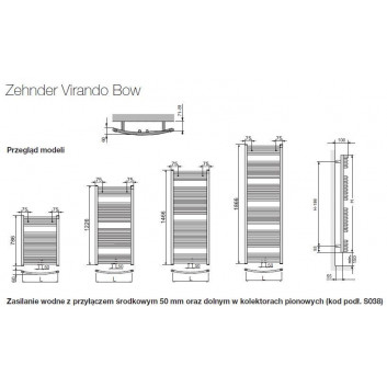 Radiátor Zehnder Virando Bow 78,6 x 49,3 cm - biely
