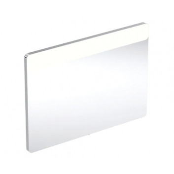 Geberit Option Square Osvetlené zrkadlo, B70cm, H65cm, T3.2cm, svietidlo hore, Hliník szczotkowane