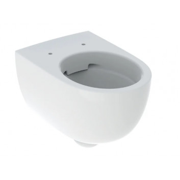 Geberit Selnova Compact Závěsná misa WC, lievikový, B35.5cm, H33cm, T49cm, skrátené, skryté mocowania, Rimfree