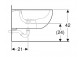Geberit Selnova Závesný bidet, B36cm, H26cm, T53cm, skryté mocowania, z prepadom, s otvorom pre batériu