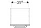 Geberit Selnova Square Skrinka boczna, B33cm, H85cm, T29.7cm, z jednymi drzwiami, biely