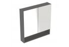 Geberit Selnova Square Zrkadlová skrinka, 58.8x85x17.5cm, z dwojgiem dverí, lava
