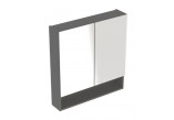 Geberit Selnova Square Zrkadlová skrinka, B78.8cm, H85cm, T17.5cm, z dwojgiem dverí, biely