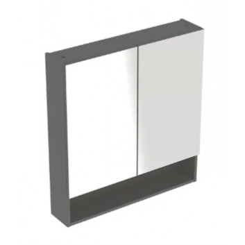 Geberit Selnova Square Zrkadlová skrinka, B78.8cm, H85cm, T17.5cm, z dwojgiem dverí, biely