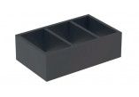Geberit Smyle Square Wkład do szuflady, podział v tvare litery H, do szuflady dolnej, B32.3cm, H9.8cm, T20cm, lava