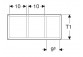 Geberit Smyle Square Wkład do szuflady, podział v tvare litery H, do szuflady dolnej, B32.3cm, H9.8cm, T20cm, lava