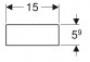 Geberit Smyle Square Wkład do szuflady, podział v tvare litery H, do szuflady górnej, B32.3cm, H5.9cm, T15cm, lava