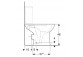 Geberit Selnova Na postavení misa WC do spłuczki nasadzanej, lievikový, B35.6cm, H39cm, T66.5cm, odtok vodorovný, Rimfree