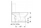 Geberit Selnova Na postavení misa WC do spłuczki nasadzanej, lievikový, B36cm, H39cm, T67cm, odtok vertikálny