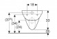 Geberit Selnova Závěsná misa WC, lievikový, B35.8cm, H33.2cm, T53cm