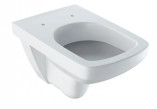 Geberit Selnova Compact Závěsná misa WC, lievikový, B35.5cm, H34cm, T48cm, skrátené, Rimfree