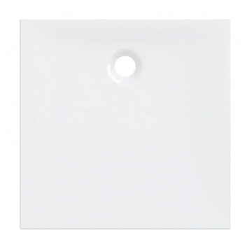 Štvorcová sprchová vanička Geberit Nemea 80x80 cm, biely matný