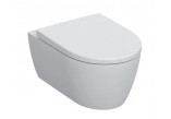 Súprava závesné WC WC Geberit iCon 53x35,5 cm S povrchom KeraTect, skryté mocowania, Rimfree, s sedadlom klozetovým - biela