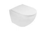 Súprava závesné WC wc Oltens Hamnes, 52x35,5cm, PureRim, S povrchom SmartClean s pozvoľným sklápaním sedadlo - biely
