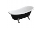 Vaňa voľne stojaca OMNIRES ATENA COMFORT M+, 168x76cm - biely / čierna lesklá