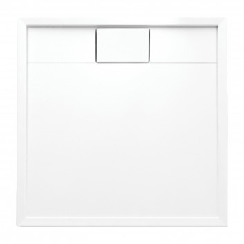BROOKLYN akrylátové sprchová vanička sprchový štvrťkruhový, 90x90cm - biely lesklá